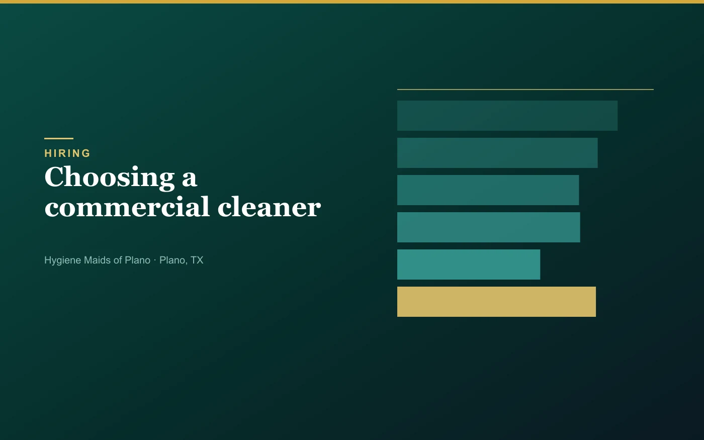 Choosing a commercial cleaning company