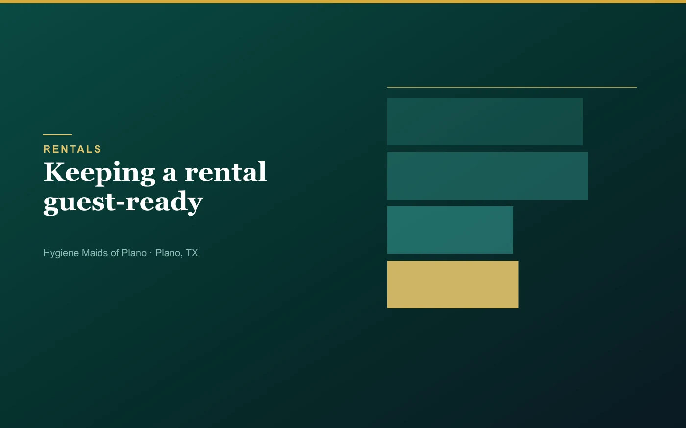Keeping a short-term rental consistently guest-ready