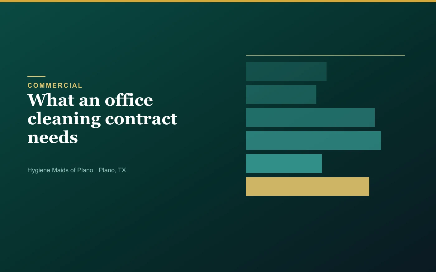 What an office cleaning contract should cover