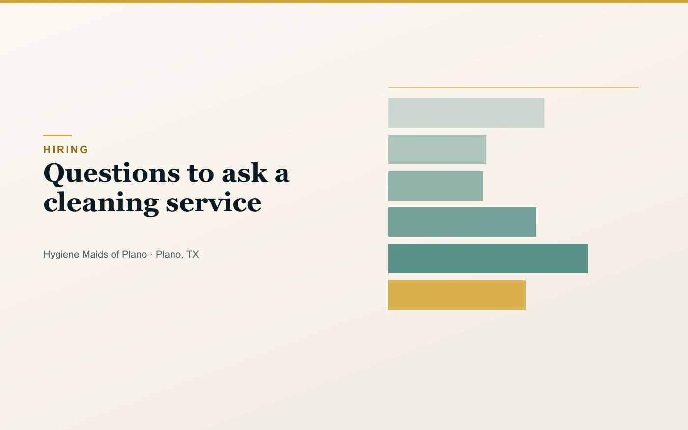 Questions to ask a cleaning company before hiring