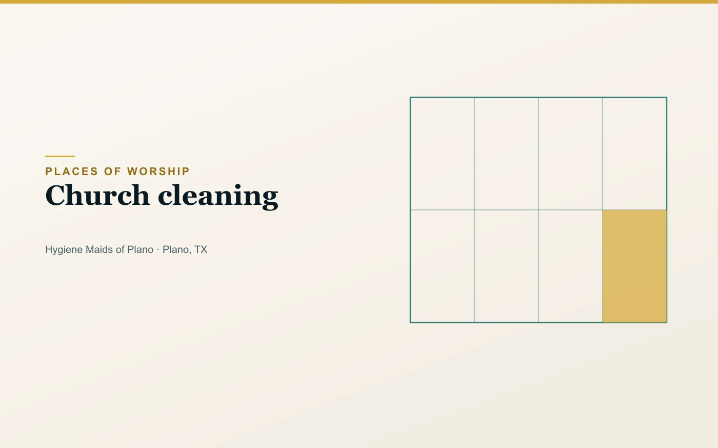 Church and place of worship cleaning service in Plano
