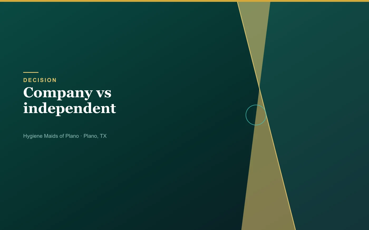 Cleaning company vs independent house cleaner