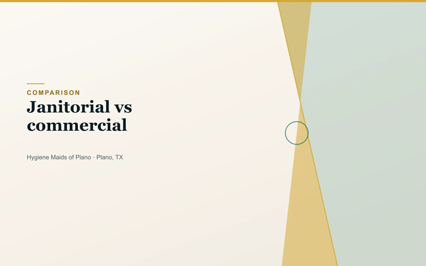 Janitorial services vs commercial cleaning