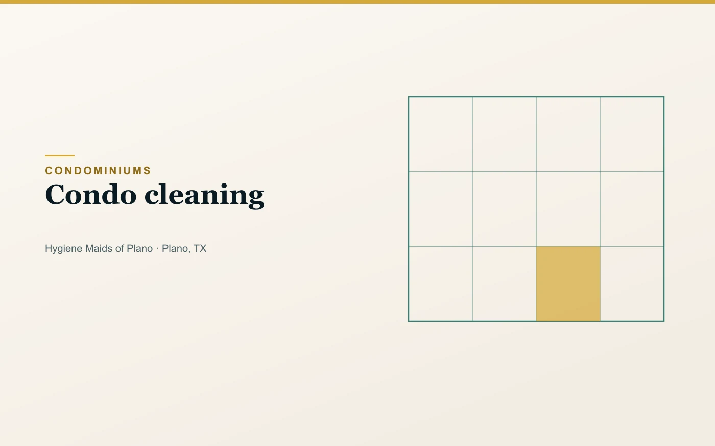 Condo cleaning service for owner-occupied units in Plano