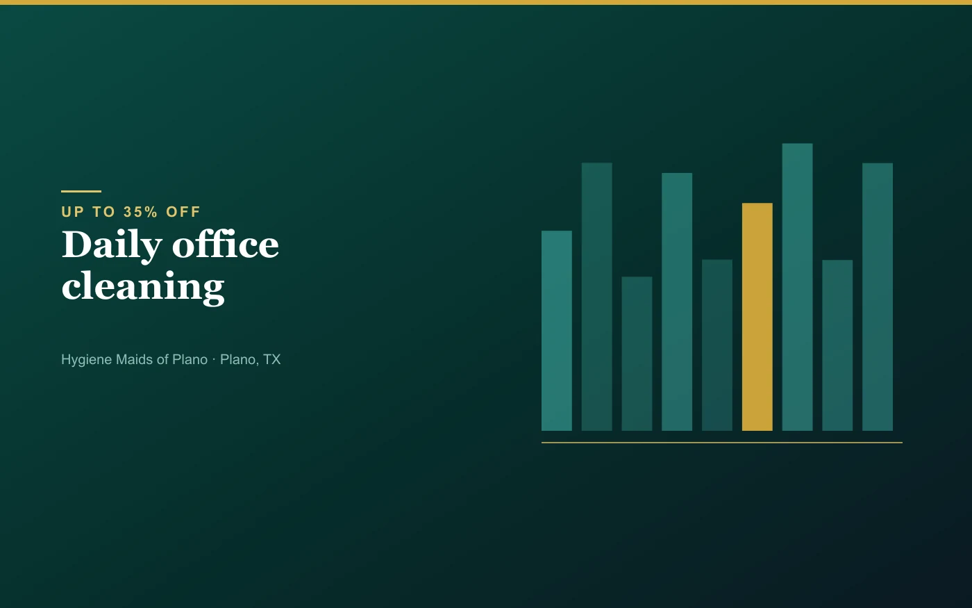 Daily office cleaning service in Plano at up to 35% off