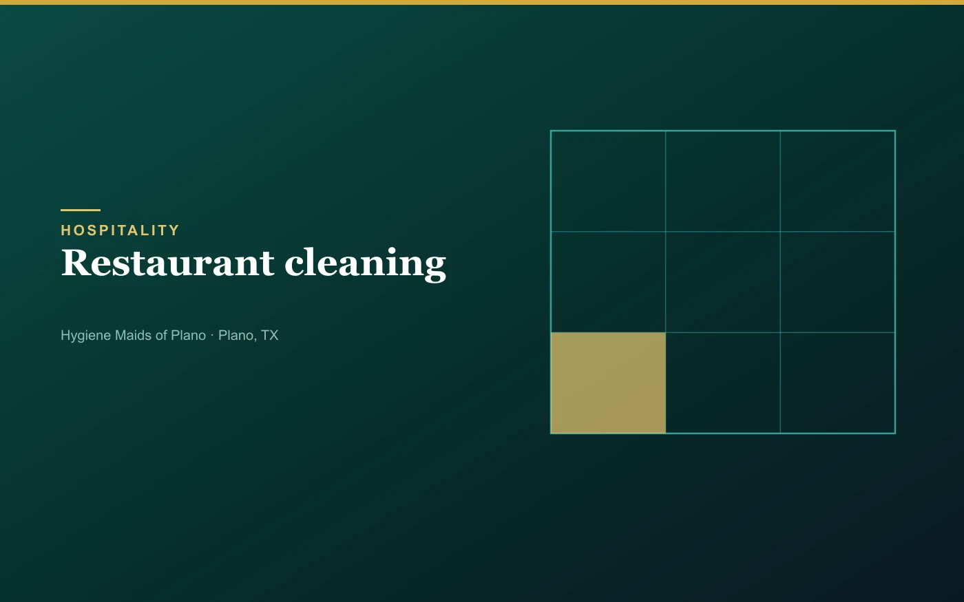 Restaurant front-of-house cleaning service in Plano