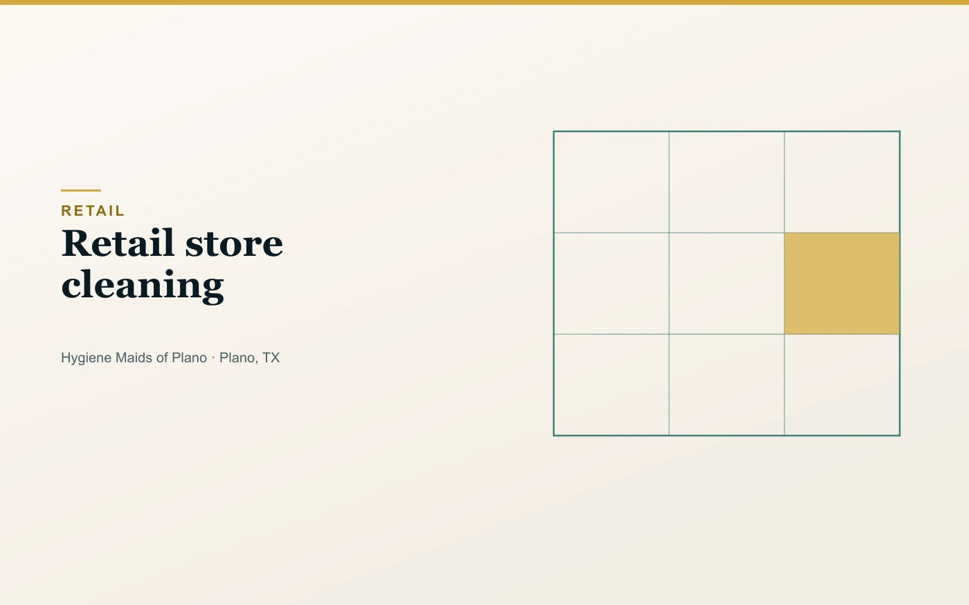 Retail store cleaning service in Plano, Texas