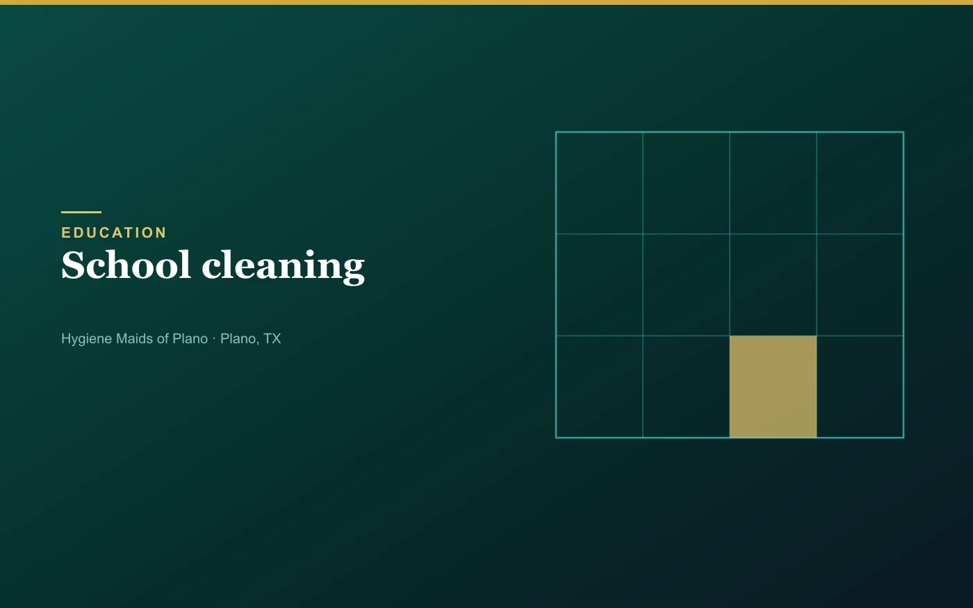 School and learning facility cleaning service in Plano
