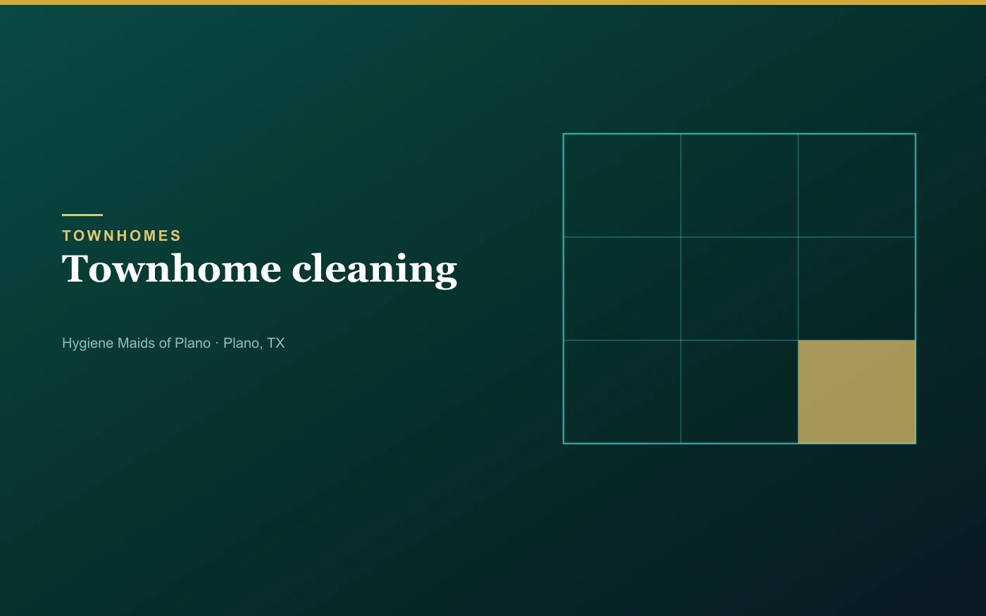 Townhome cleaning service across multiple floors in Plano