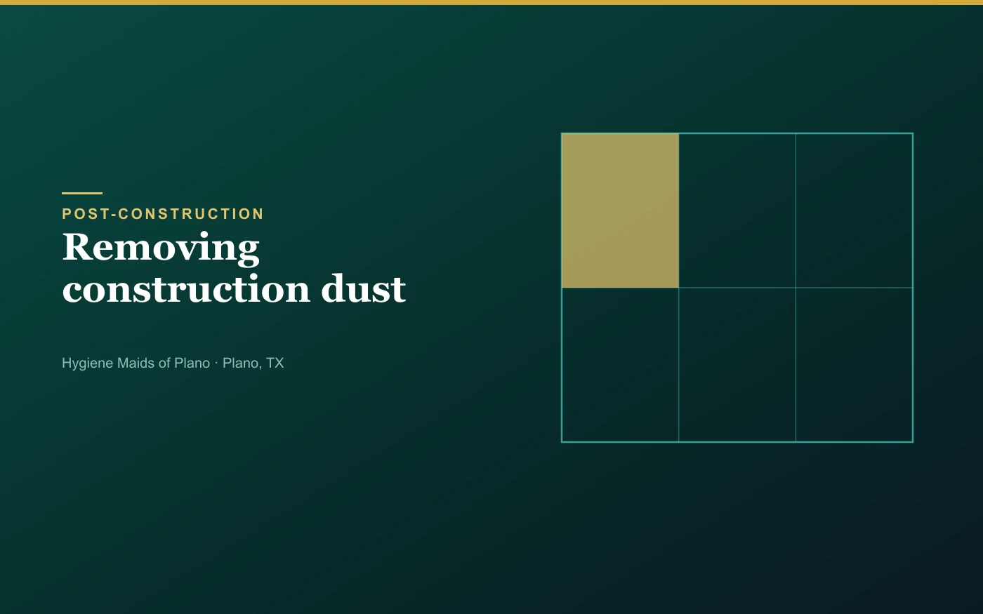 Removing construction dust after a remodel