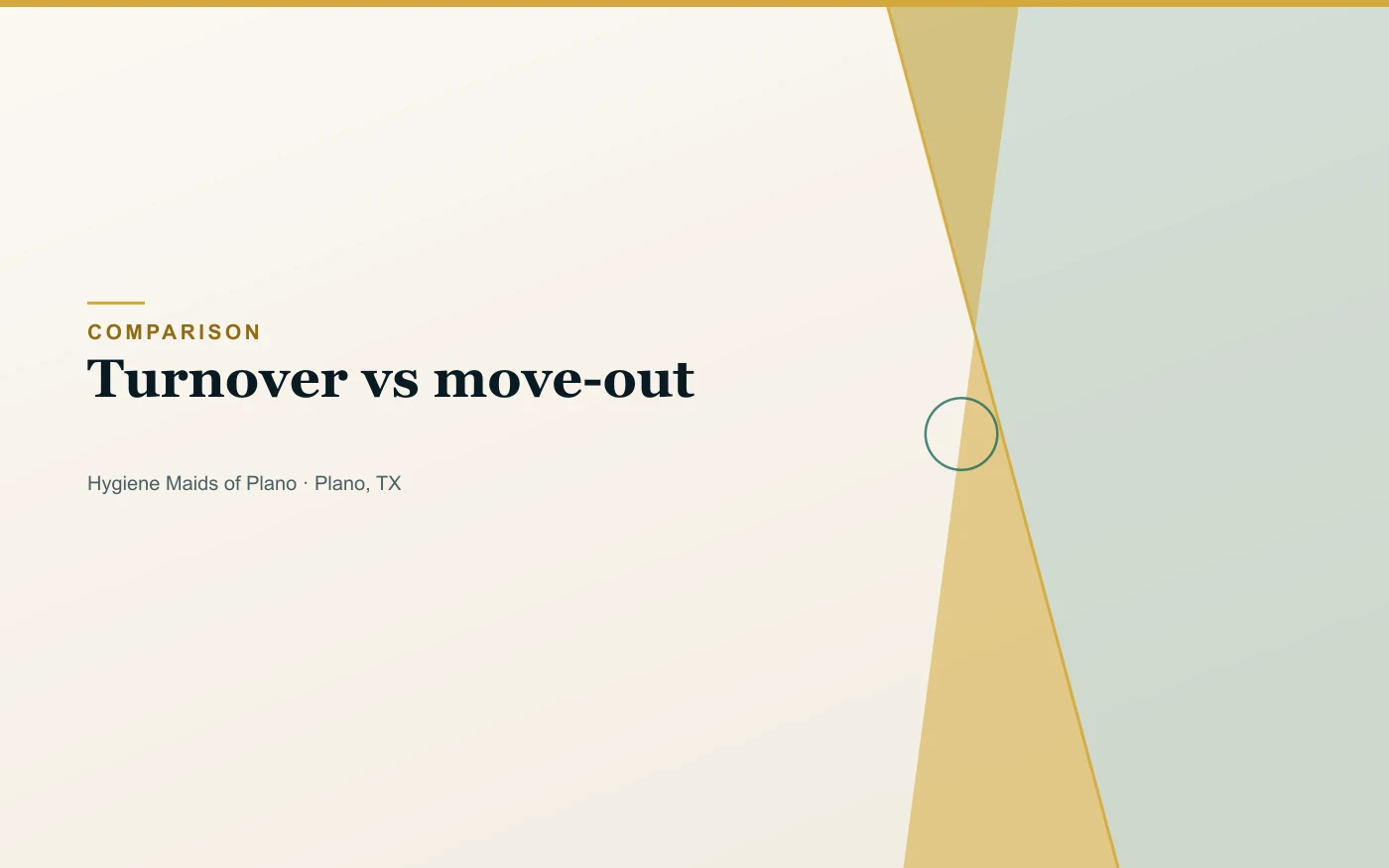 Airbnb turnover cleaning vs move-out cleaning