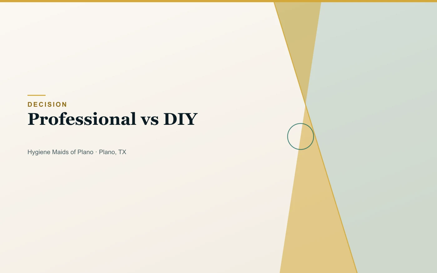 Hiring a cleaning service vs cleaning it yourself