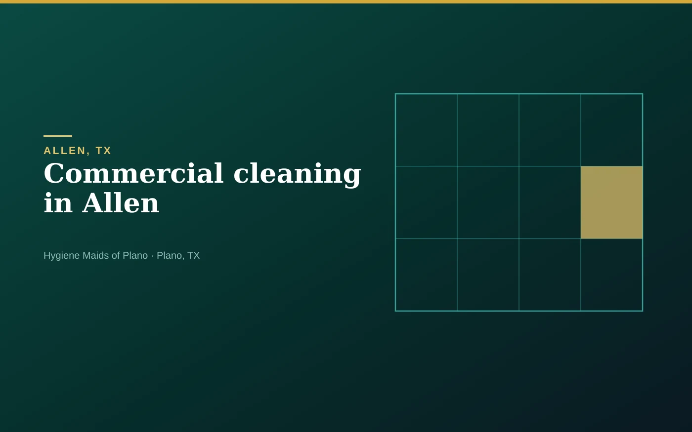 Commercial cleaning for an office suite in Allen, Texas