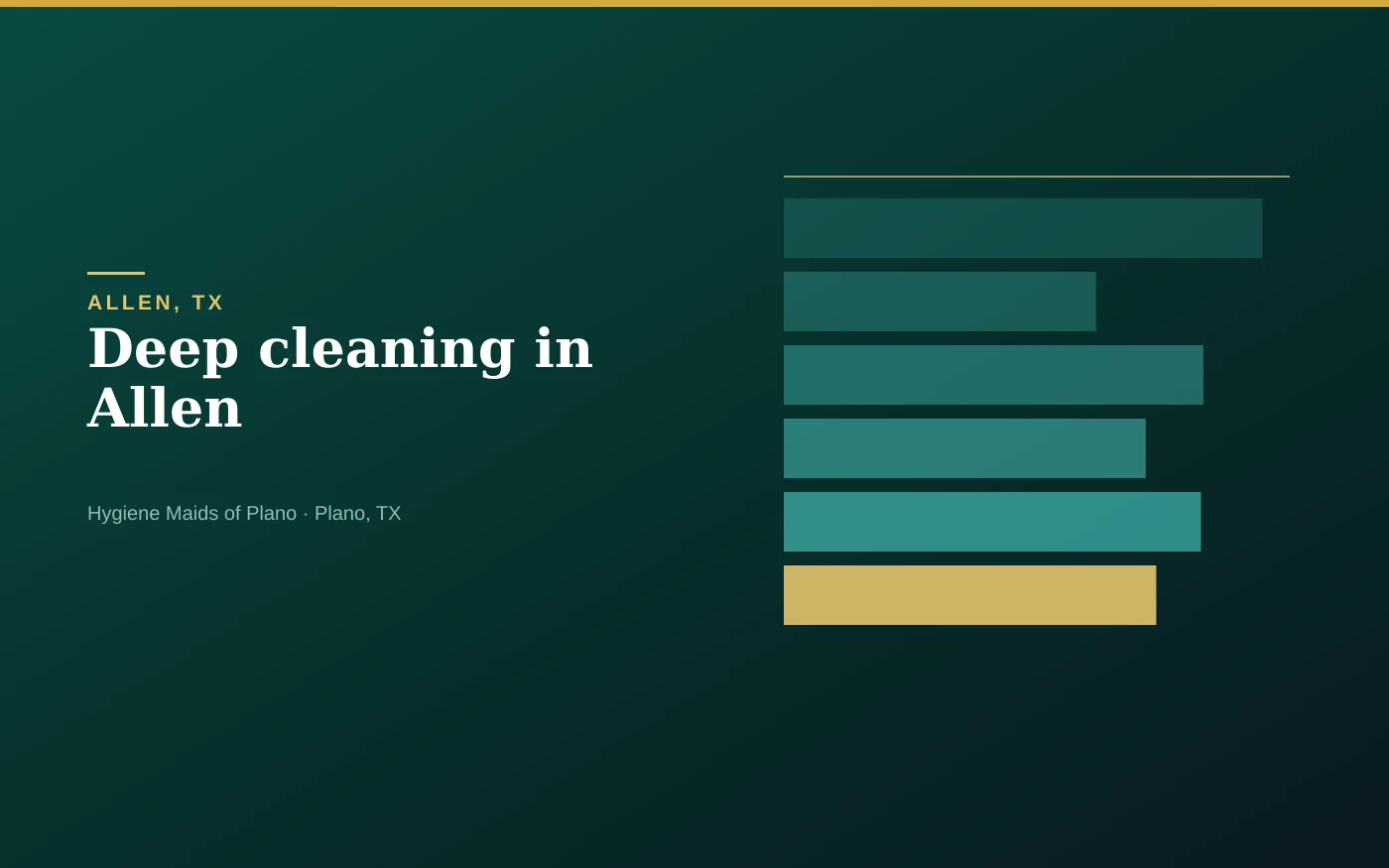 Deep cleaning an established family home in Allen, Texas