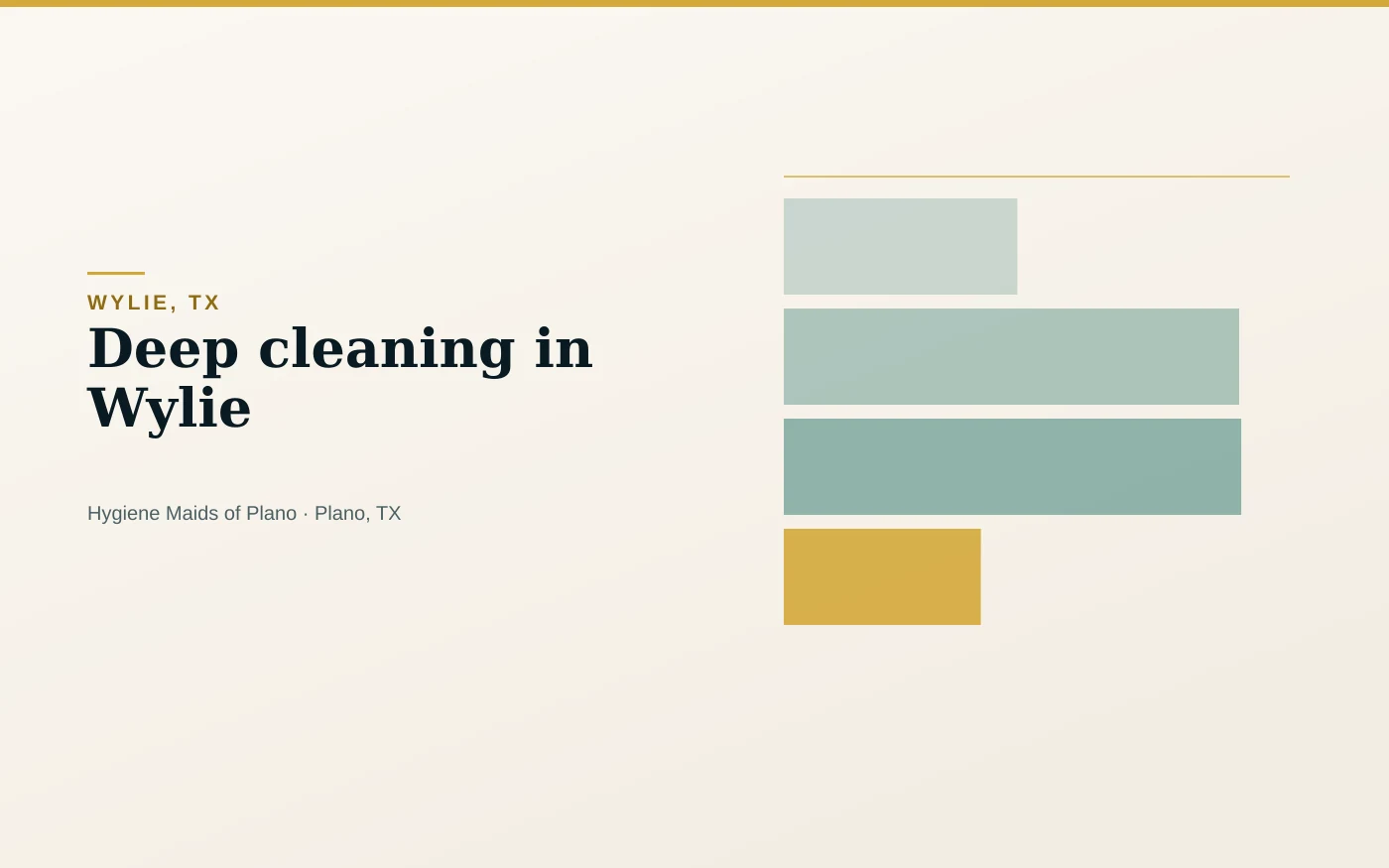 Deep cleaning a newer property in Wylie, Texas
